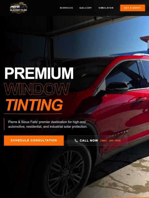 Blackout Films Window Tint — site preview