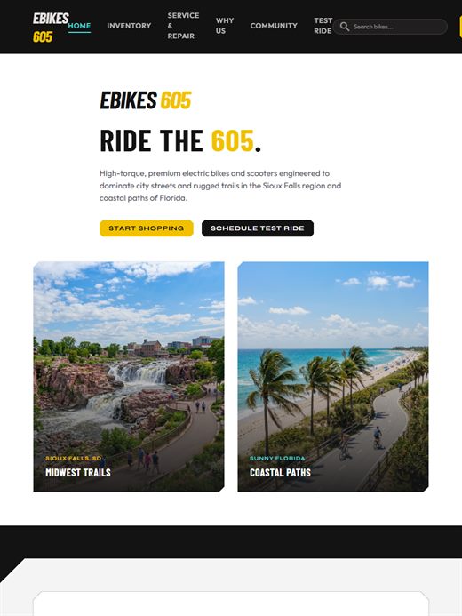 605 eBikes — site preview