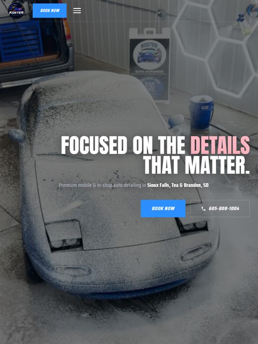 Masen Koster Mobile Detail — site preview